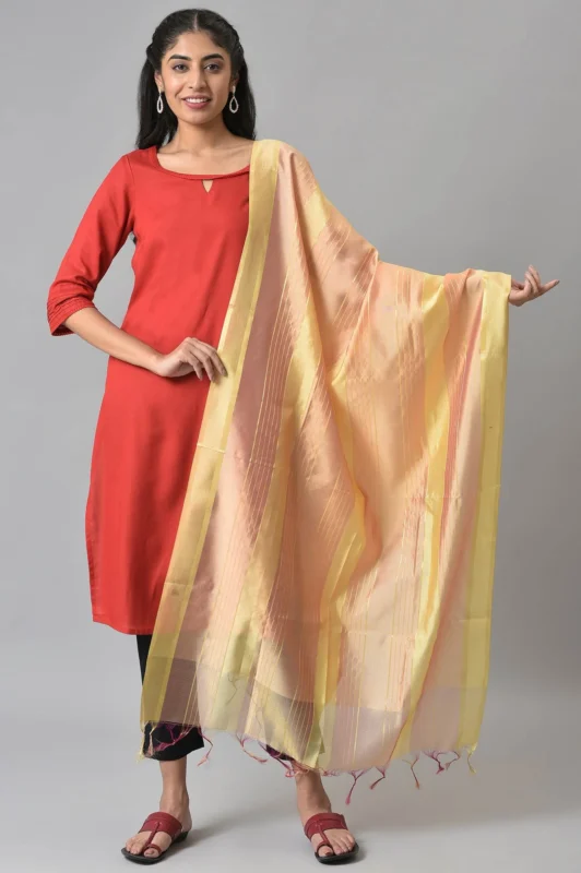 Women's Multi Coloured Banarasi Dupatta
