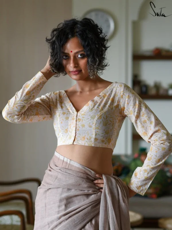 Morning Primrose  Cotton Blouse