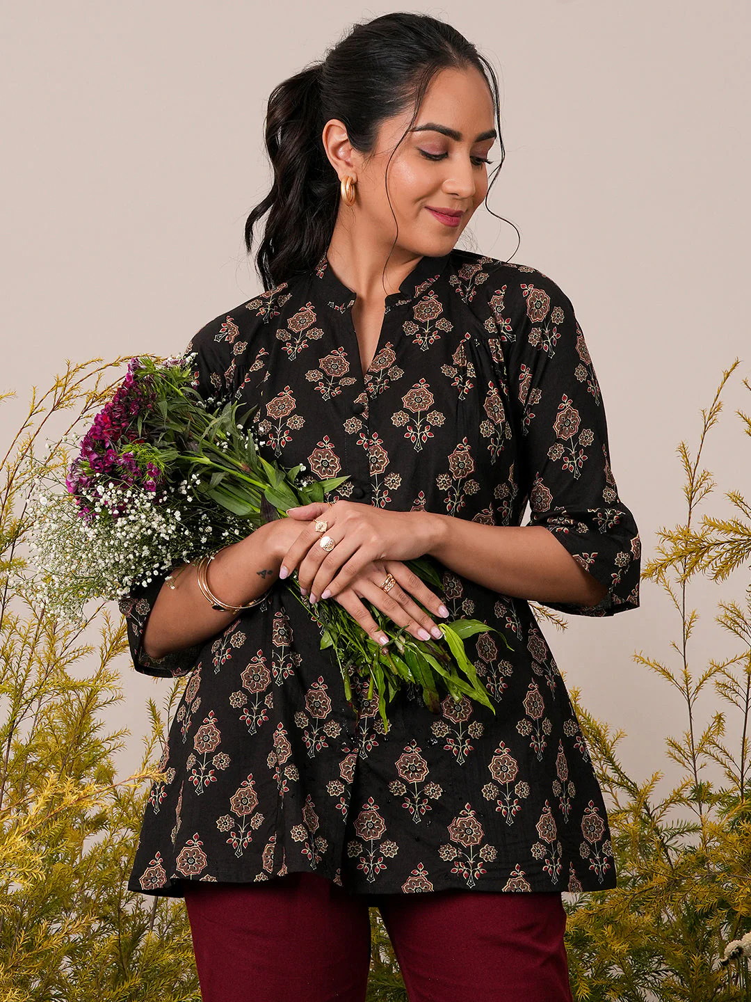 A-Line Printed Cotton A-Line Kurti - Image 7