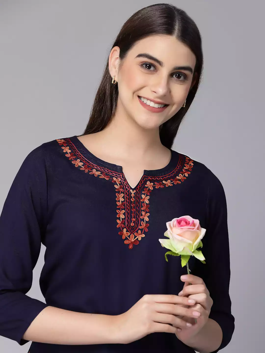 Hiba Blue Short Kurti - Image 4