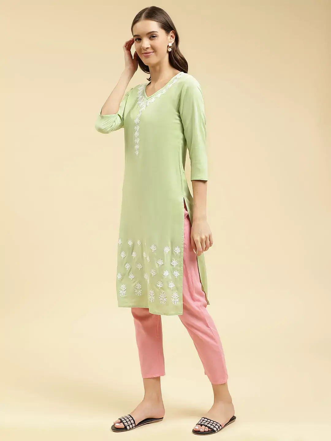 Gul Pista Green Kurti - Image 6