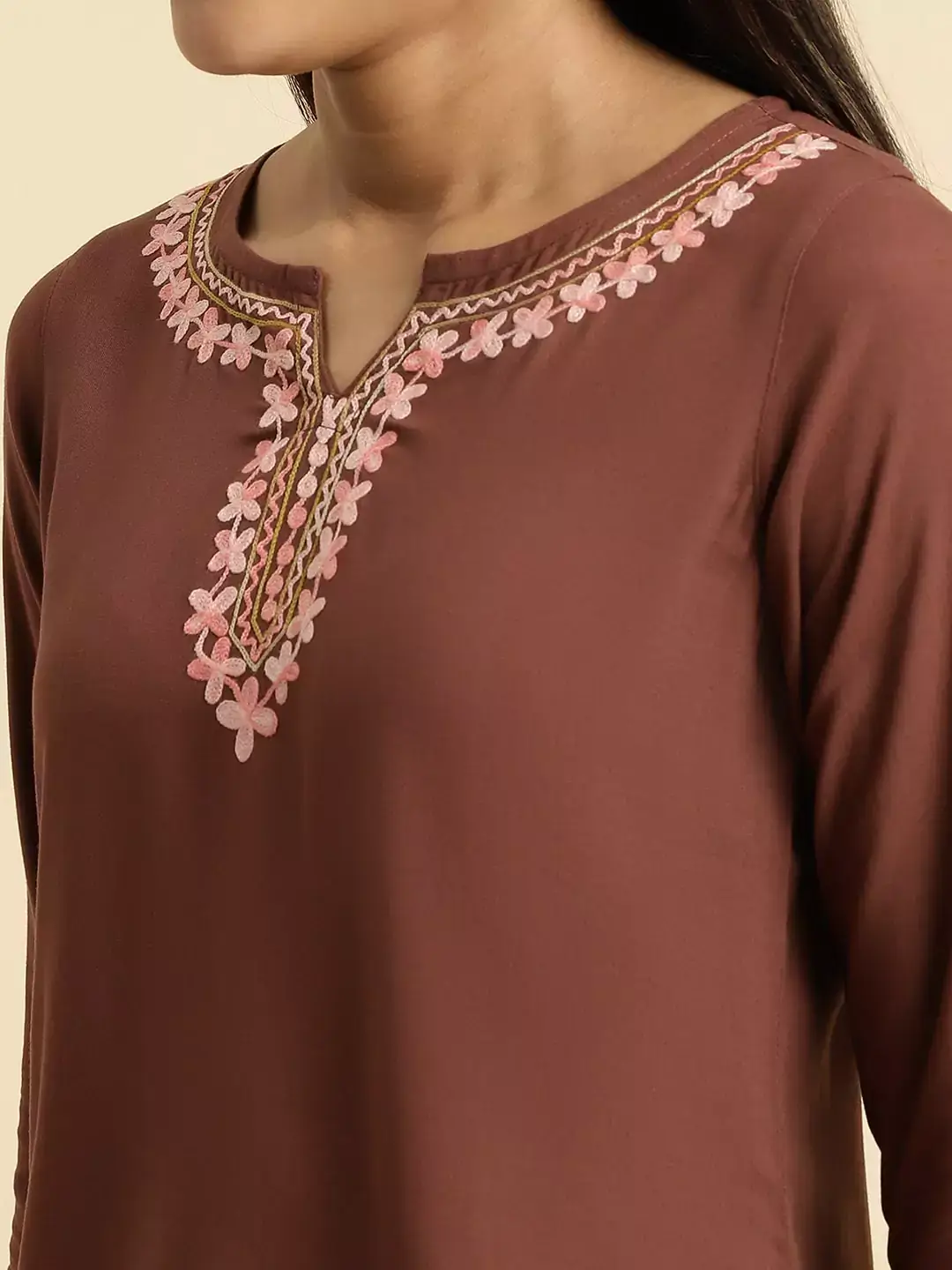 Hiba Brown Short Kurti - Image 5