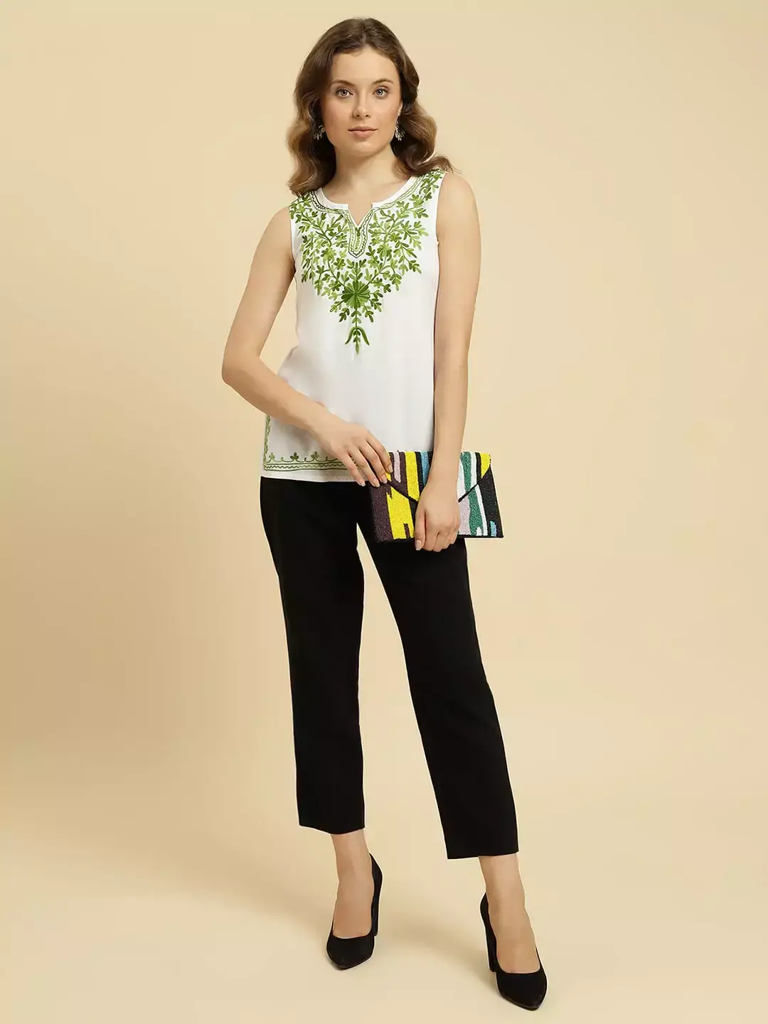 White Sleeveless Short Kurti - Image 6